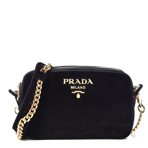 prada chain shoulder velvet nero|prada shoulder bag.